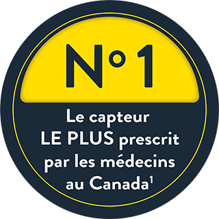 Le système de surveillance du glucose par capteur le plus prescrit par les médecins au Canada1